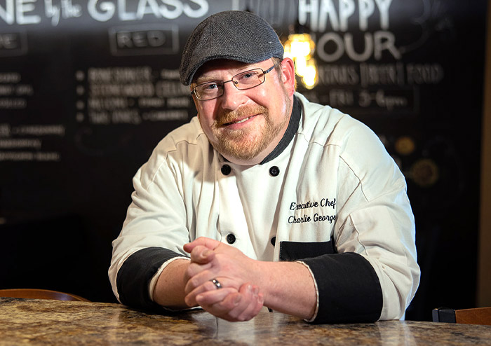 Executive Chef Charlie George at JavaVino in La Crosse, Wisconsin.